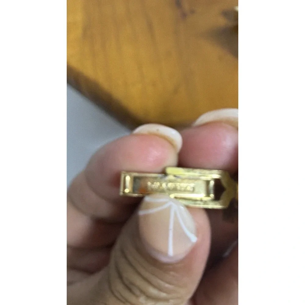 Vintage Gold Tone‎ Cufflinks Swivel Back Square Textured PAT 2472958 Classic